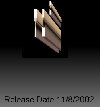 The TL2 logo in gold 3D against a background of black and the words below stating: Release Date 11/8/2002.